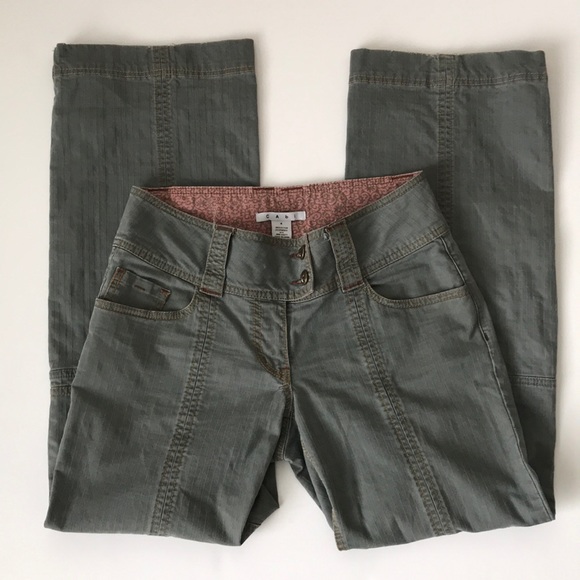 CAbi Green and Gold Pants Size 4–B1 - Picture 2 of 6